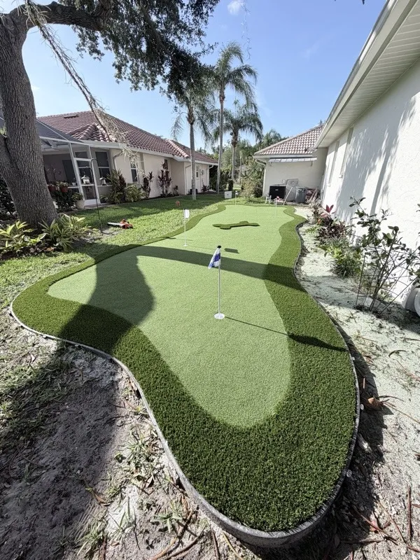 Backyard putting green by Master360 Services in Venice, FL