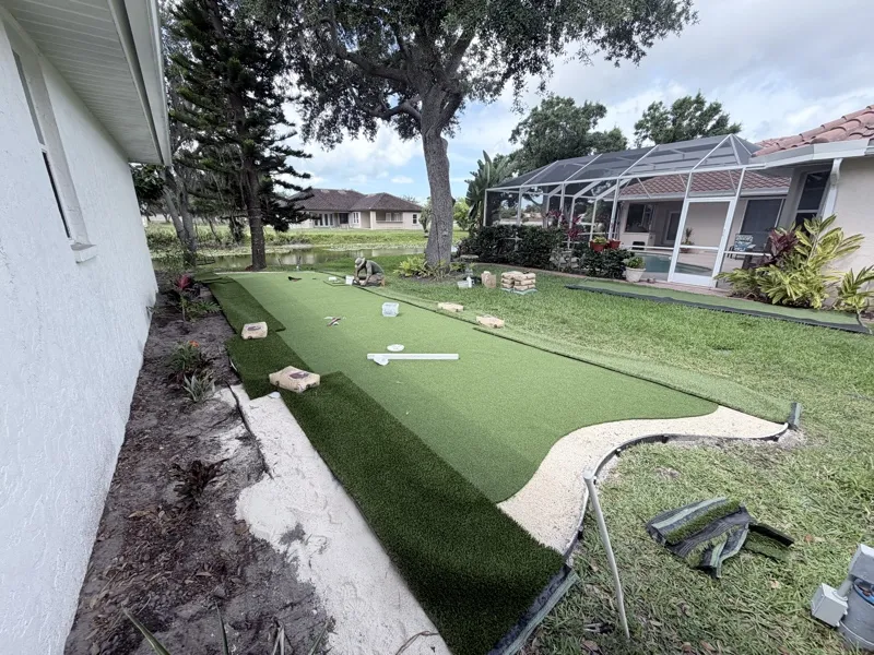 Backyard putting green by Master360 Services in Largo, FL