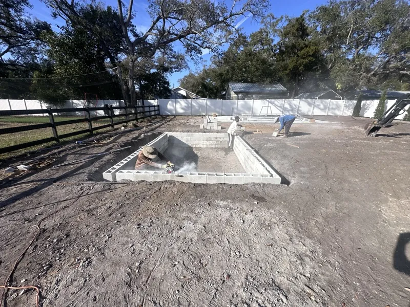 Retaining wall construction by Master360 Services in St. Petersburg, FL